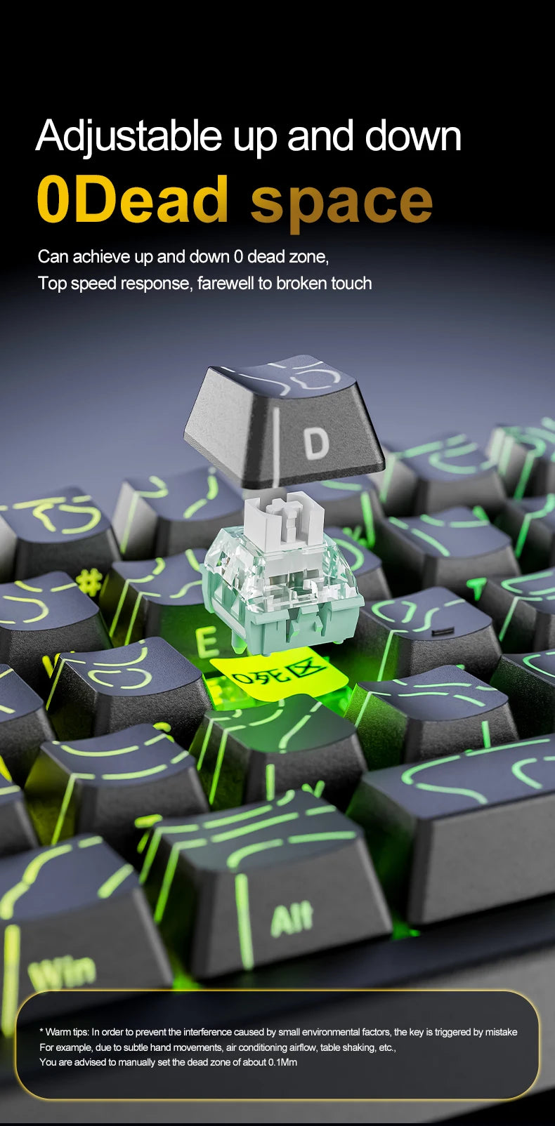 X68HE ATTACK SHARK Magnetic Gaming Keyboard Mechanical Wired for Pro Gaming 0.01mm Rapid Trigg 8000Hz SOCD/Rs 0.125ms 128K Rate