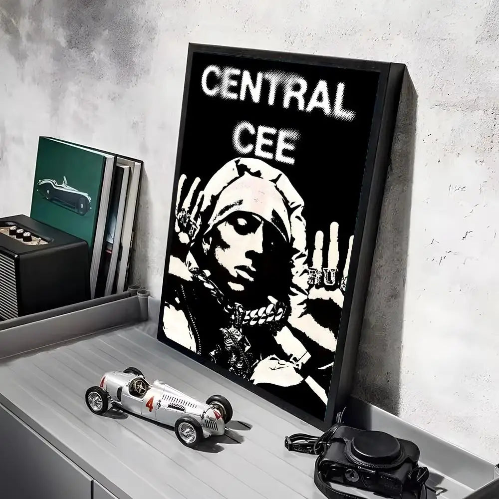 Pop Rapper C_Central C_Cee Album HD Linen Canvas Poster Wall Art Prints for Living Room Bedroom Office Home Decoration Gift
