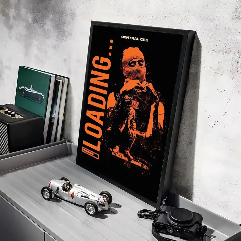 Pop Rapper C_Central C_Cee Album HD Linen Canvas Poster Wall Art Prints for Living Room Bedroom Office Home Decoration Gift