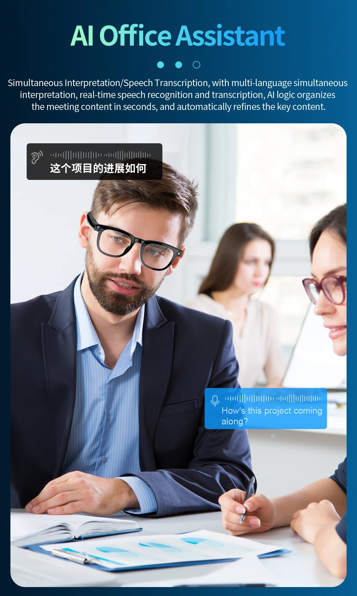 2 in1 4K Smart AI Glasses 800W pixel AI Shooting Camera HD Photo Video Voice Call Translation Waterproof Bluetooth AI Glasses