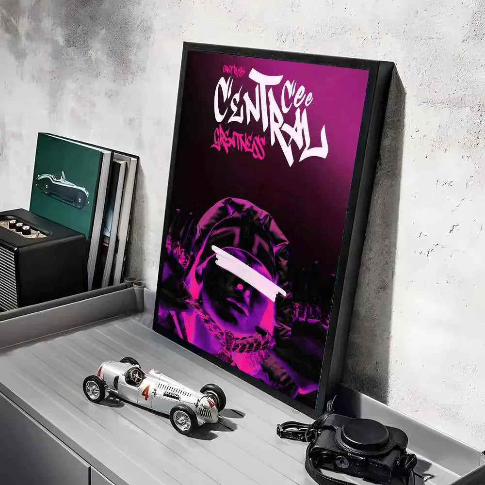 Pop Rapper C_Central C_Cee Album HD Linen Canvas Poster Wall Art Prints for Living Room Bedroom Office Home Decoration Gift