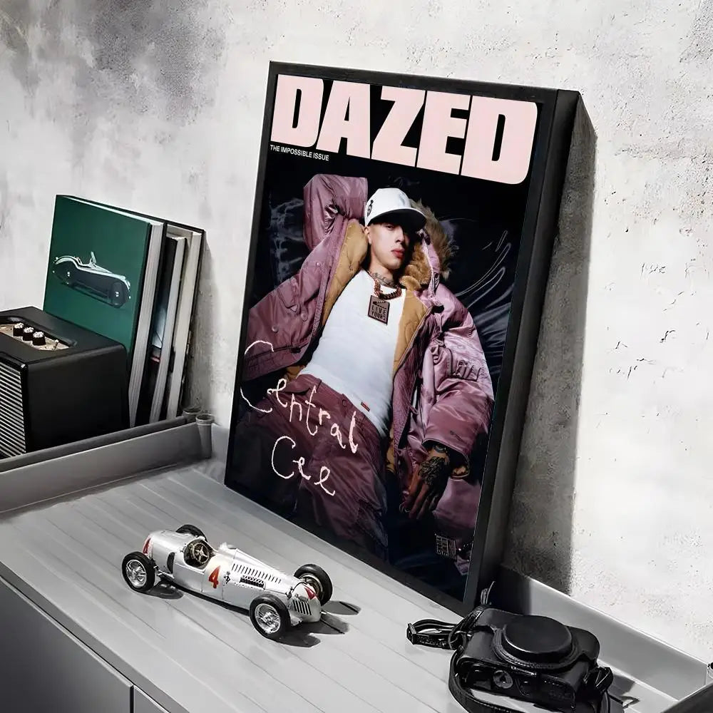 Pop Rapper C_Central C_Cee Album HD Linen Canvas Poster Wall Art Prints for Living Room Bedroom Office Home Decoration Gift