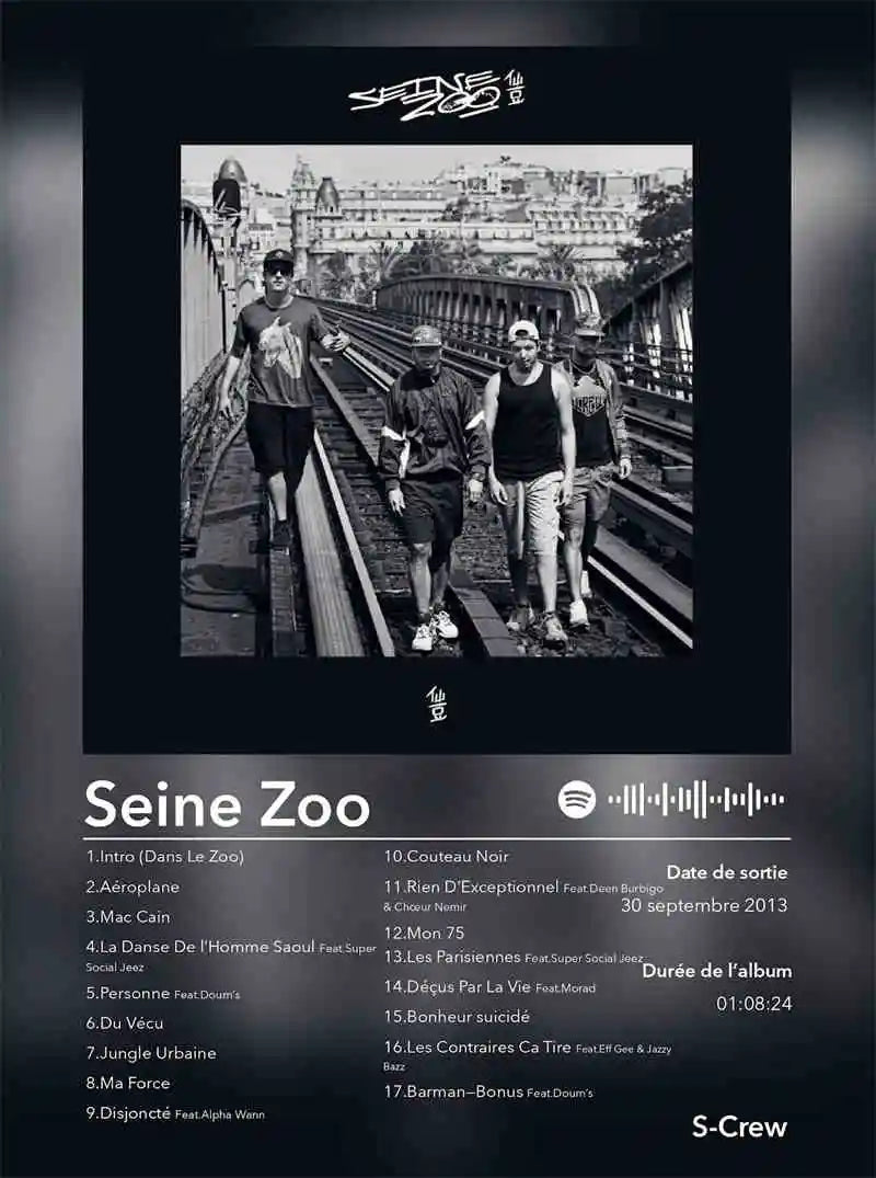 French Rap Pop Music Album Poster Aesthetic 2pac Pnl Plk ERRR Hip Hop Rock Canvas Print Wall Art Print Home Office Room Decor