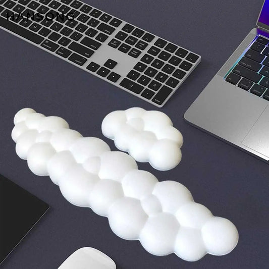 Keyboard Cloud Wrist Rest Pad Anti-Slip Desk Mat Memory Foam Palm Rest Ergonomic Mouse Pad Typing Wrist Rest for Office
