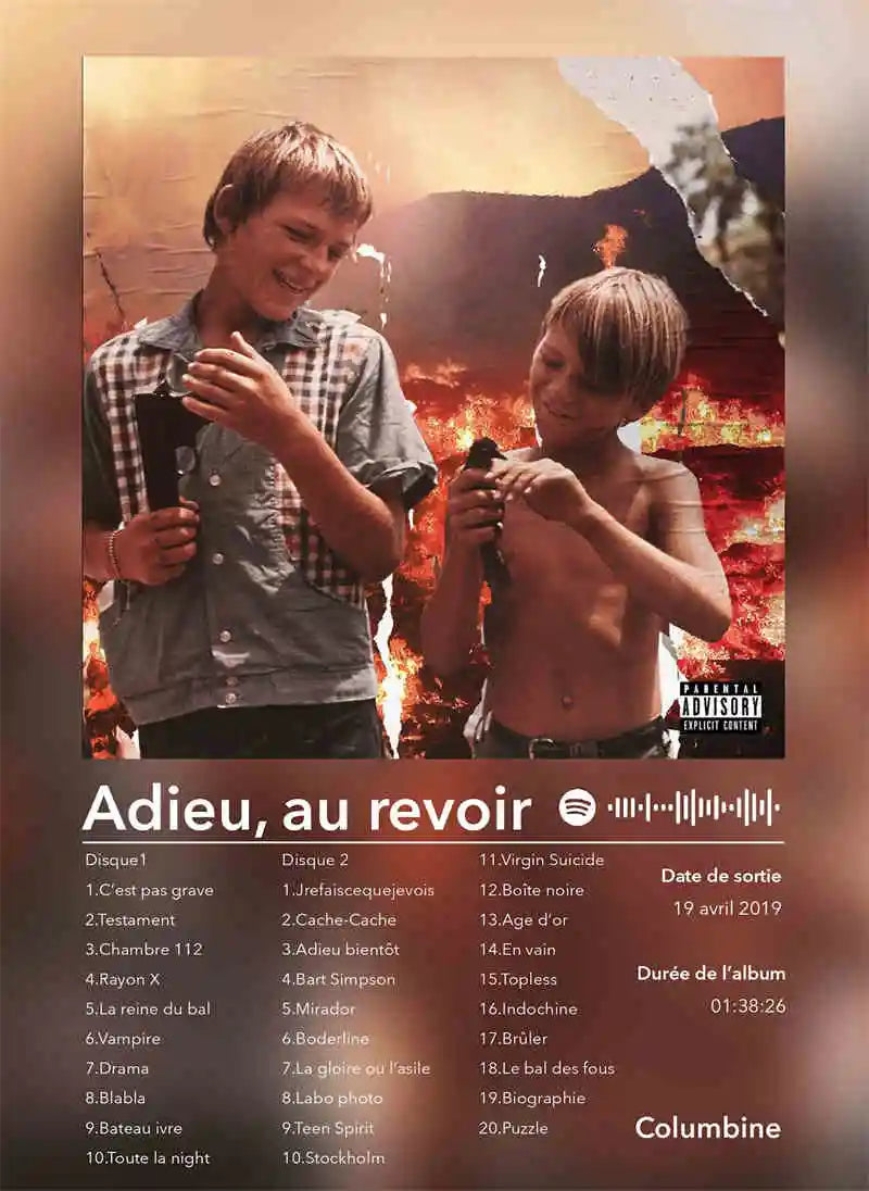 French Rap Pop Music Album Poster Aesthetic 2pac Pnl Plk ERRR Hip Hop Rock Canvas Print Wall Art Print Home Office Room Decor