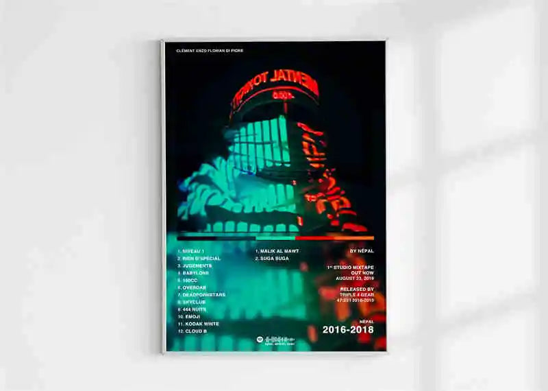 French Rap Pop Music Album Poster Aesthetic 2pac Pnl Plk ERRR Hip Hop Rock Canvas Print Wall Art Print Home Office Room Decor