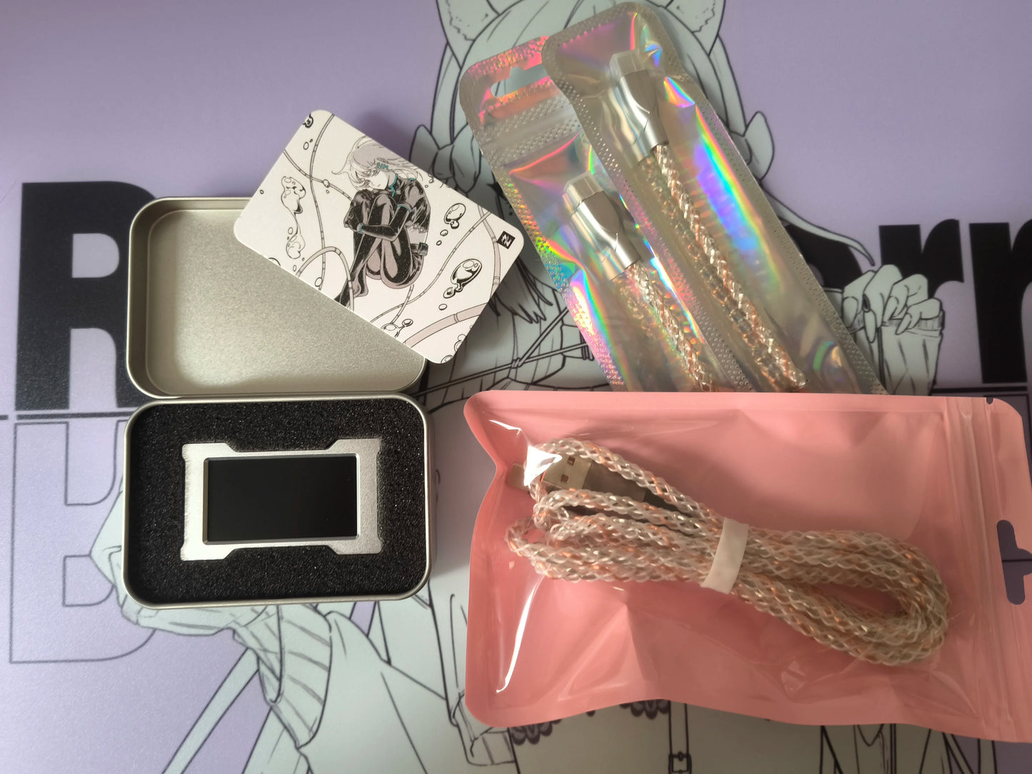 HMLAB ZNEO Gaming USB Hub - 2-to-3 Port, 8K Hz, Independent Power, With Screen, Trendy for Gaming Ambience Desk Setup