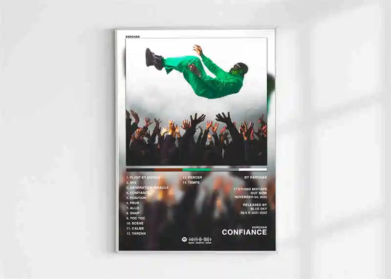 French Rap Pop Music Album Poster Aesthetic 2pac Pnl Plk ERRR Hip Hop Rock Canvas Print Wall Art Print Home Office Room Decor