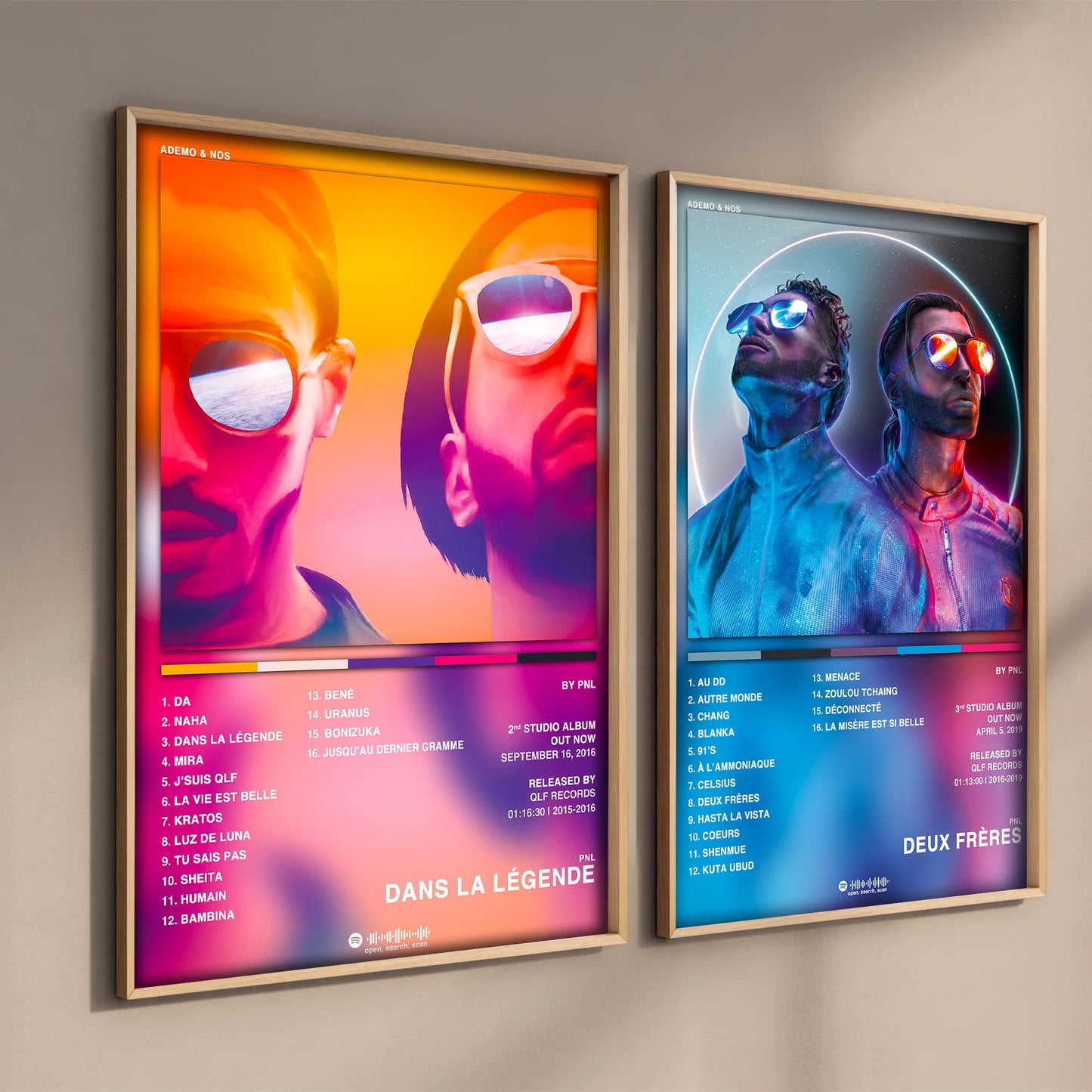 French Rap Pop Music Album Poster Aesthetic 2pac Pnl Plk ERRR Hip Hop Rock Canvas Print Wall Art Print Home Office Room Decor